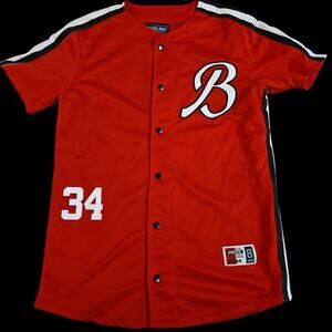 Bleecker & Mercer Jersey Shirt Size Medium No.34 Red
